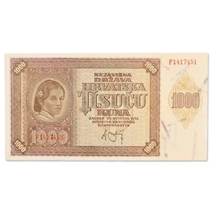 Croatie - billet 1000 kuna 1941 - pr.NEUF - P.4 - papier-monnaie - Imagen 1 de 2