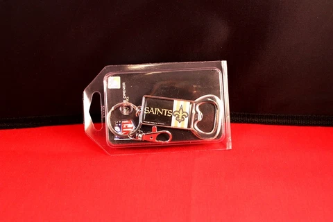 Awesome 2.5" Saints Metal Enamel Keychain Opener Promo Souvenir Purse Charm Cover