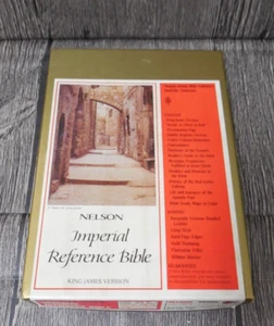 New in Box Nelson Imperial Reference Bible KJV 485BG Genuine Bonded Leather - Picture 1 of 10