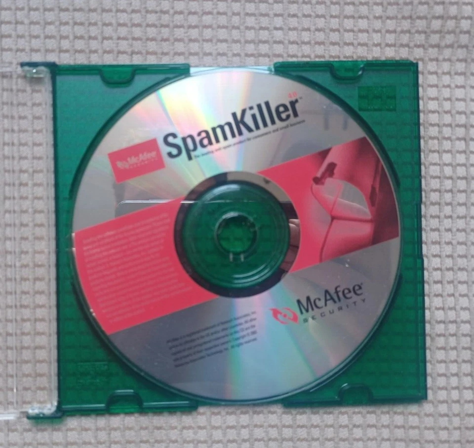 Vintage Spam Killer Mcafee Security (CD-Rom PC, 2002, Version 4.0) Disc Only! - Image 1 of 1