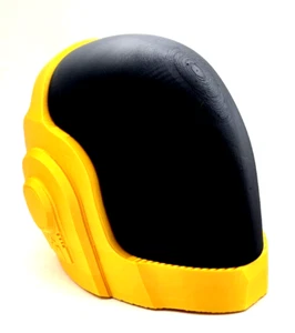 DAFT PUNK Helmet – Guy Manuel – Gold & Black - 3D Printed PLA Silk - Picture 1 of 8