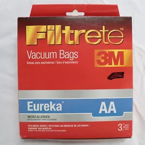 3M Filtrete Vacuum Box of 3 Bags Eureka Type AA Micro Allergen NOS 67702A New - Picture 1 of 10