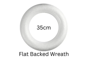 35cm Polystyrene Styrofoam Flat Backed Festive Ring Wreath Garland Christmas - Picture 1 of 1