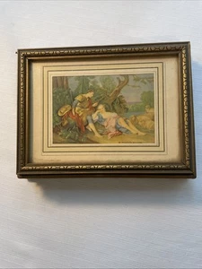 Antiguo joyero de madera espejo Francois Boucher - Imagen 1 de 9