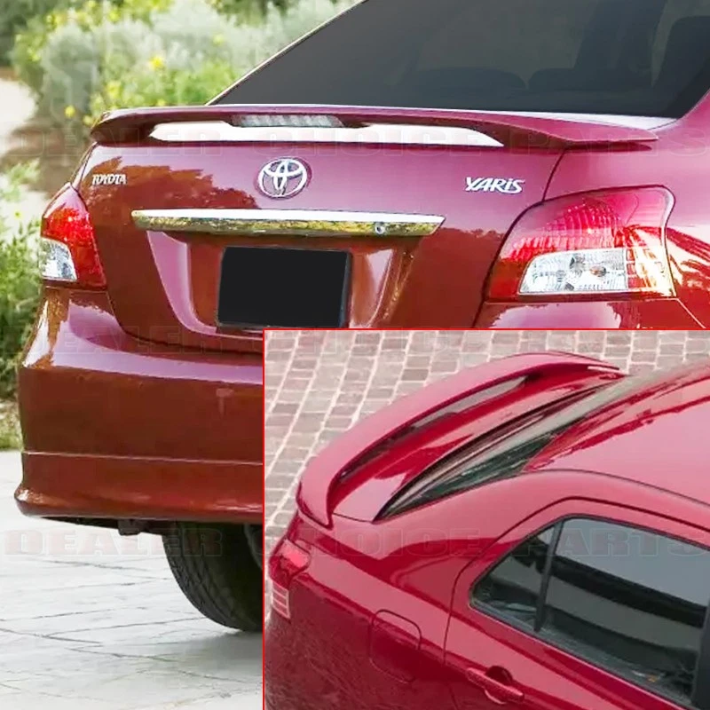 For 2007-2009 2010 2011 2012 Toyota Yaris Sedan Factory Style Spoiler UNPAINTED - Image 1 of 2