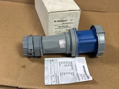 Mennekes ME 360C6W Receptáculo de Bloqueio de Torção Impermeável 60A 250V 2P 60948M ENVIO RÁPIDO - Imagem 1 de 4