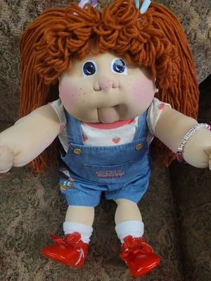 Morbida scultura cavolo patch bambino, taglia intera, capelli rossi, lentiggini, carino. - Immagine 1 di 4