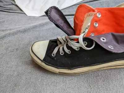 Scarpe Converse All Star uomo taglia 12 due pieghe alte tela sneakers vintage - Immagine 1 di 4