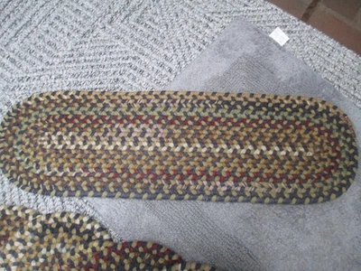 12 peldaños de escalera de campo trenzados de yute ovalados de 29" x 8 1/2" Foto 1 de 4