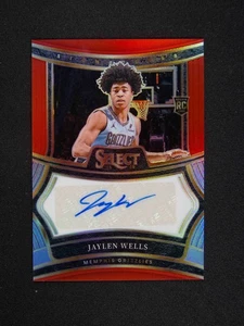 2024-25 Panini Select Jaylen Wells RC Rookie Auto Red Prizm /99 - Picture 1 of 2