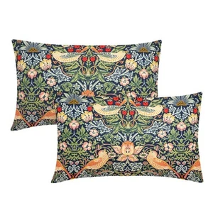 Sage Green Teal Blue Floral Lumbar Pillow 20 x 12 (Pack of 2) Green Floral - Picture 1 of 7