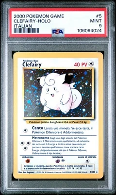 2000 Pokemon Italian Base Set Clefairy Holo #5 PSA 9 MINT - Image 1 of 2