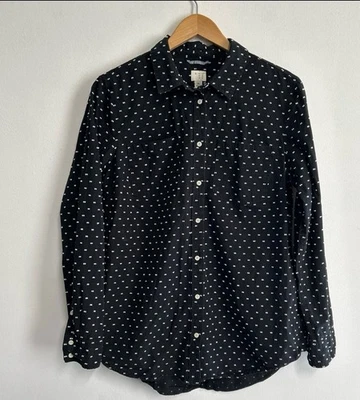 Camisa de mujer A New Day XL con botones puntos texturizados algodón manga larga artística Foto 1 de 4