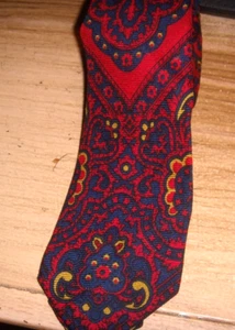 CORBATA HYDE PARK HOMBRE PAISLEY ROJO/NEGRO 50 X 3 100% LANA - Imagen 1 de 1