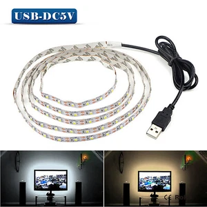1~5m 2835 USB Cable LED Strip Lights SMD Tape TV Cabinet Kitchen Lighting IP65 - Picture 1 of 8