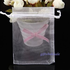 12 Size Sheer Organza Wedding Party Jewelry Pouches Favor Gifts Candy Bags 