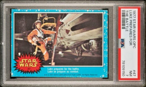 1977 O-Pee-Chee OPC Star Wars Luke Prepares for the Battle PSA 7 #47 LOW POP