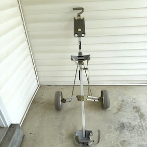 Wilson Golf Push Pull Cart Metal Frame Gray Folding Collapsible Adjustable - Picture 1 of 8