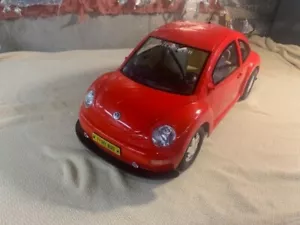 LARGE VW Volkswagen Beetle 1:6 Scale RC remote control R/C Radio RED 27MHz - Picture 1 of 12