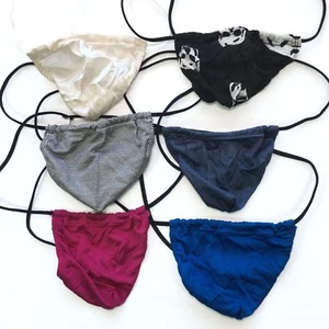 K145 Mens String Thong Pouch Quality Pure Silk Blend Adjustable Pouch - Picture 1 of 20