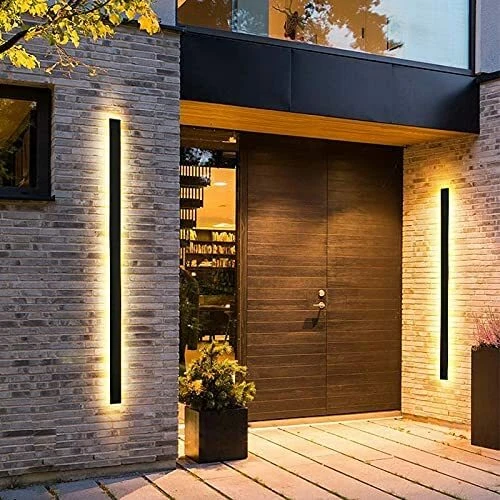 Long Strip Wall Lights Sconce Exterior Modern Waterproof Outdoor Indoor LED Lamp - Image 1 of 4