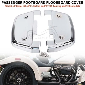 Chrome Passenger Footboard Floorboard Covers Fit For Harley Dyna Road King FLHRC - Bild 1 von 15