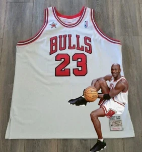 RARE! VINTAGE AUTHENTIC MICHAEL JORDAN CHICAGO BULLS MITCHELL NESS 56 3XL - Picture 1 of 13