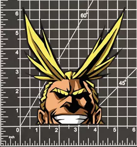 All Might My Hero Academia STICKER DECAL -Peeker Peeking- 4 Different Sizes - Picture 1 of 5