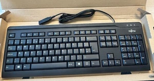 Fujitsu UK USB Wired Keyboard S26381-K511-L465 Black - Zdjęcie 1 z 3