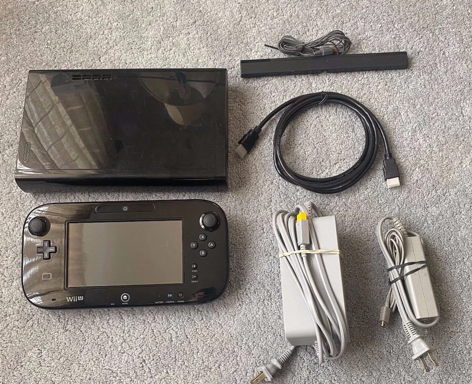 Consola Wii U Negra 32GB ¡Paquetes y juegos completos! ¡Tú eliges los juegos! ¡Todos los cables! Foto 1 de 4