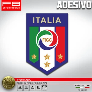 Autocollants Figc Fédération Italien Jeu Football puissance Italy Italie Flag - Picture 1 of 1