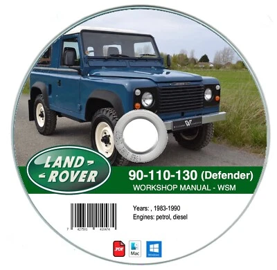 Land Rover 90-1001-130 (1983-2000) manuale officina su cd - Immagine 1 di 4