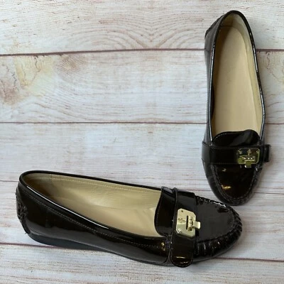 Mocasines para mujer Cole Haan Tali Loc Air marrón charol 9,5 B Foto 1 de 4