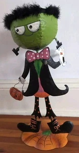 3-D METAL ART FRANKENSTEIN HALLOWEEN CANDY BOWL HOLDER FIGURE 20" Tall Figure - Picture 1 of 7