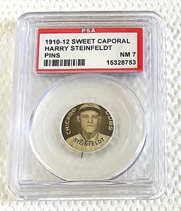 1910-12 SWEET CAPORAL PIN PSA 7 HARRY STEINFELDT CHICAGO CUBS...LOW POP - Photo 1 sur 2