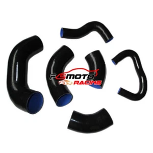 For Mitsubishi LANCER EVO 7 8 CT9A Turbo 4G63 Silicone Intercooler Hose Pipe BLK - Foto 1 di 4