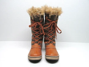 Sorel Joan of Arctic Damen Winterstiefel hellbraun grün wasserdicht Größe 7,5 - Bild 1 von 11
