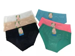 Nuovo lotto 6 mutandine donna floreali no visibili linea respirare intimo # 8749 - Foto 1 di 12