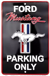 Ford Mustang Parking schwarz 12"x8" kleines Parkschild - Bild 1 von 1