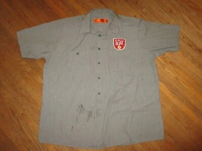 2XL OLD MILWAUKEE LIGHT WORK SHIRT vtg Beer Delivery Guy Patch Uniform XXL - Image 1 of 4