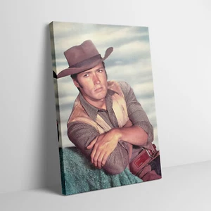 Clint Eastwood Cowboy Western Rawhide Hollywood Movie Canvas Wrap Wall Art Print - Picture 1 of 5