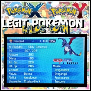 6GEN LEGIT POKEMON • SHINY MEGA Charizard X 6IV KALOS BORN X Y ORAS S&M ULTRA - Foto 1 di 1