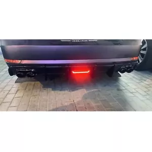 Difusor trasero negro brillante A4 para Audi A4 B9 berlina sin línea 2016-19 luz LED - Imagen 1 de 7