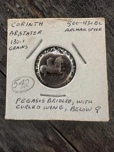 Corinth AR Stater Pegasus & Athena Coin 300 BC ( 542 ) - Picture 1 of 4