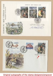 Sweden Swedish explorers Scott #2088-2090 Paradise bird Music EUROPA signed FDC - Picture 1 of 1