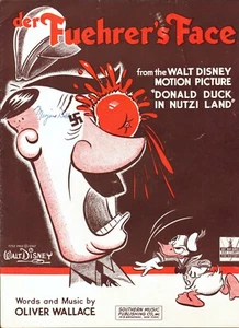 Der Führergesicht 1942 DONALD DUCK Walt Disney HITLER Noten! Nutzi Abdeckung! - Bild 1 von 2