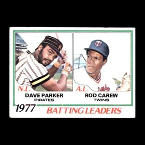 1973 Batting Leaders - Carew Parker 1978 Topps Minnesota Twins/Cincinnati Reds - Picture 1 of 2