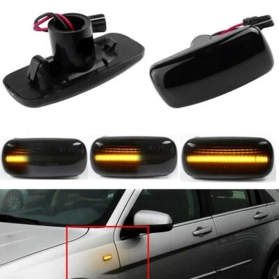 Smoke Lens Amber LED Side Marker Lights For Jeep Grand Cherokee/Patriot/Compass - Image 1 of 4