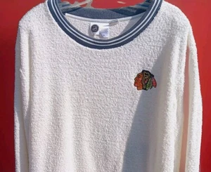 Chicago Blackhawks XL Granite Sherpa Pullover Sweatshirt Licensed NHL - Picture 1 of 7