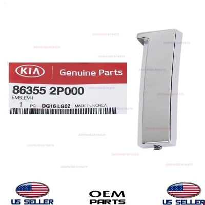 Original OEM "I" letra emblema frontal 2011-2013 Kia Sorento 86355-2P000 Foto 1 de 3